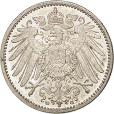 GERMANY - EMPIRE, Wilhelm II, Mark, 1915, Karlsruhe, MS(63), Silver, KM:14