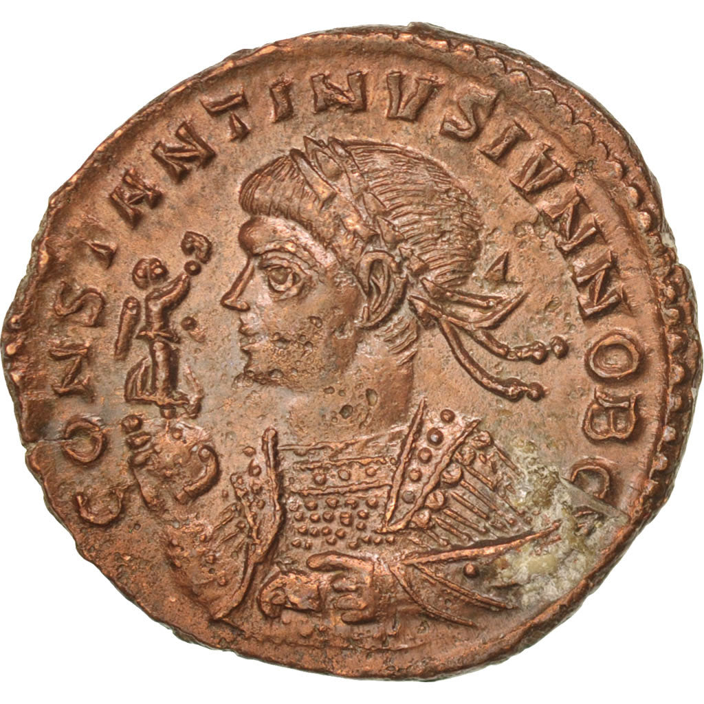 Constantine II, Follis, 321, Trier, AU(55-58), Copper, RIC:312