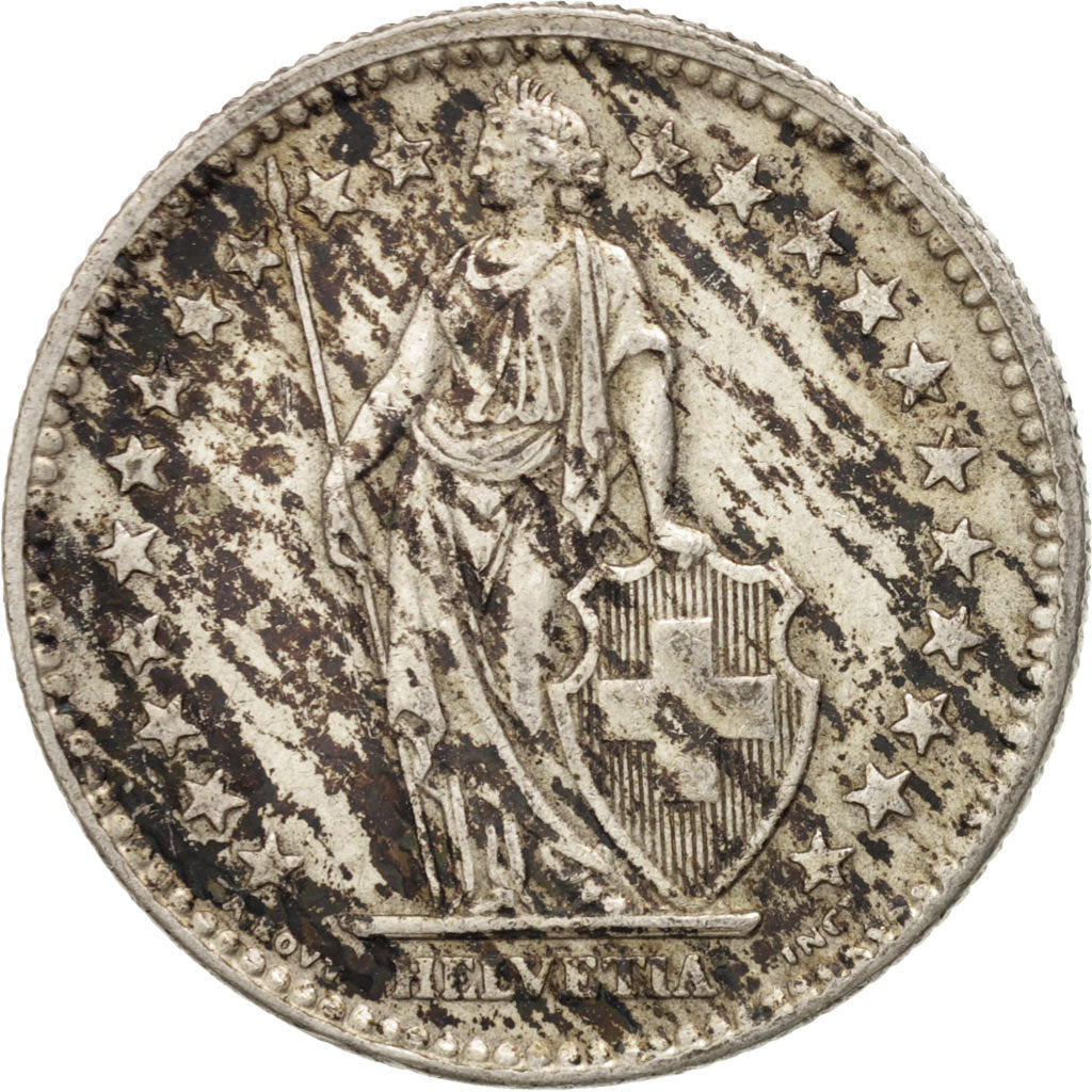 Switzerland, 2 Francs, 1959, Bern, EF(40-45), Silver, KM:21