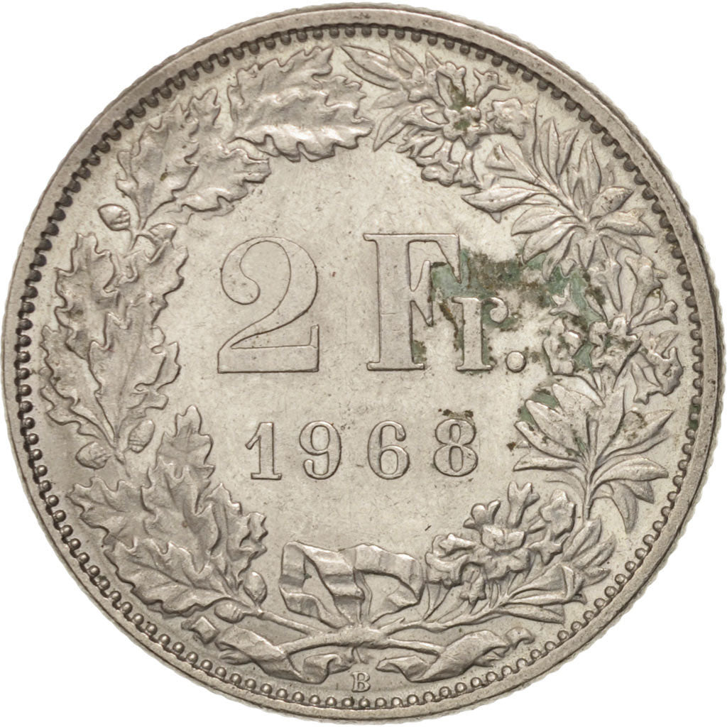 Monnaie, Suisse, 2 Francs, 1968, Bern, TTB, Copper-nickel, KM:21a.1