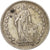 Moneda, Suiza, Franc, 1945, Bern, BC+, Plata, KM:24