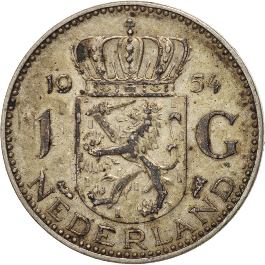 Monnaie, Pays-Bas, Juliana, Gulden, 1954, TTB, Argent, KM:184