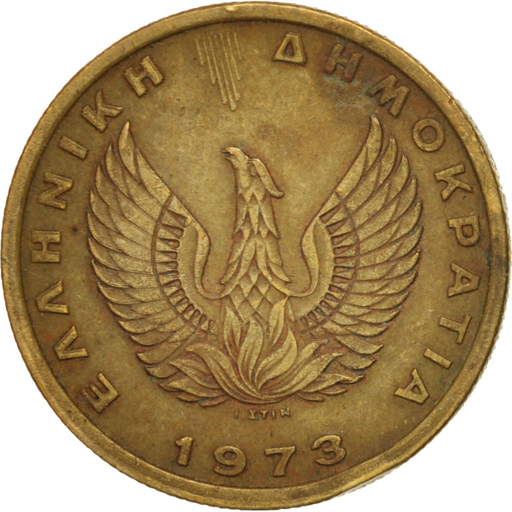 Greece, Constantine II, Drachma, 1973, Athens, VF(30-35), Copper-nickel, KM:98