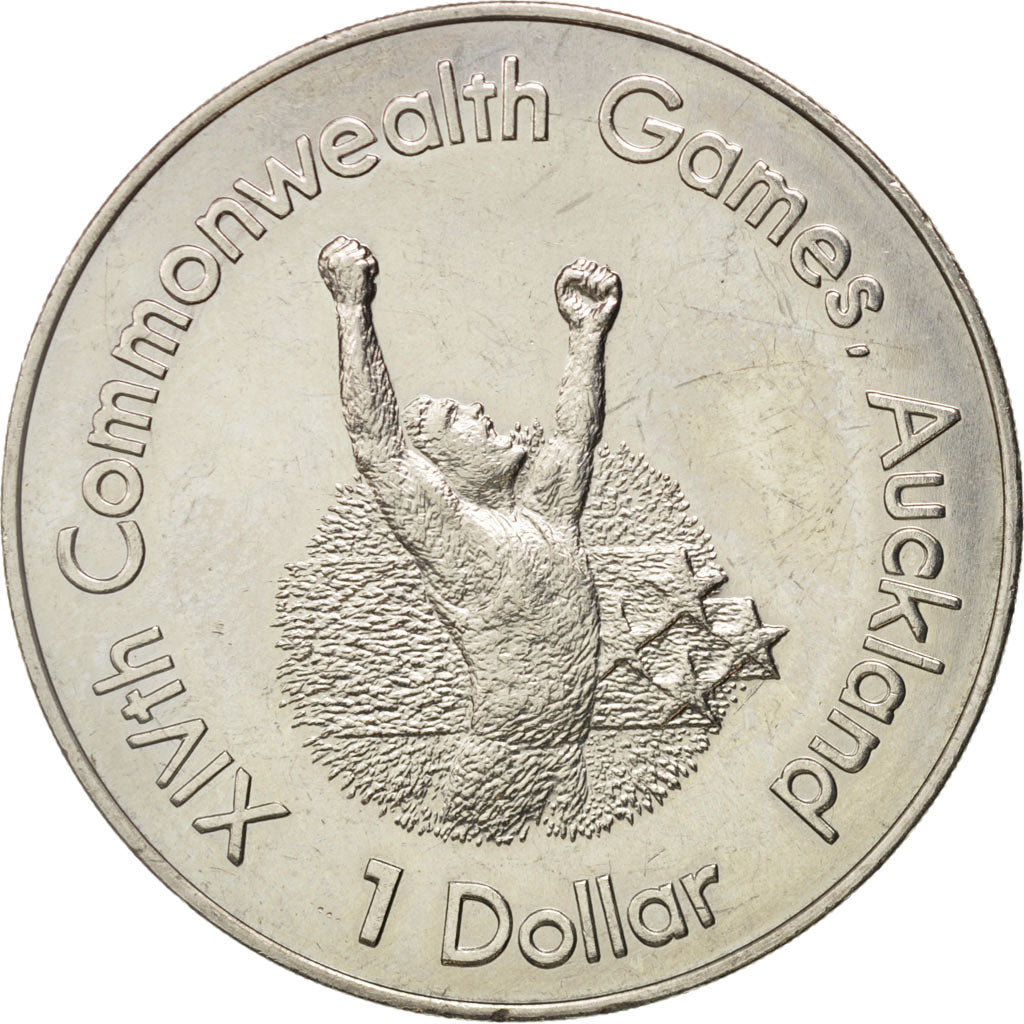 New Zealand, Elizabeth II, Dollar, 1989, AU(55-58), Copper-nickel
