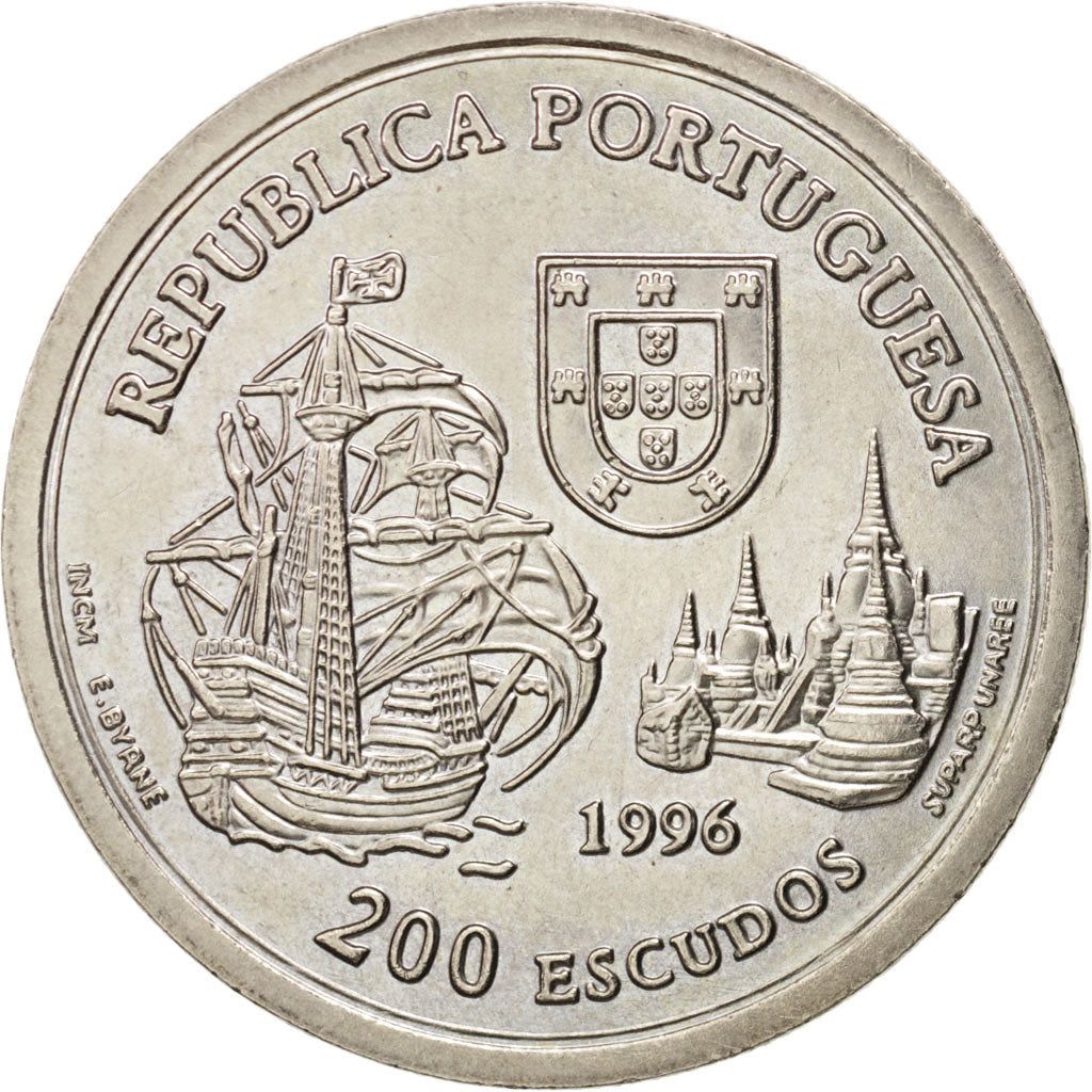 Portugal, 200 Escudos, 1996, Lisbon, MS(60-62), Copper-nickel, KM:689