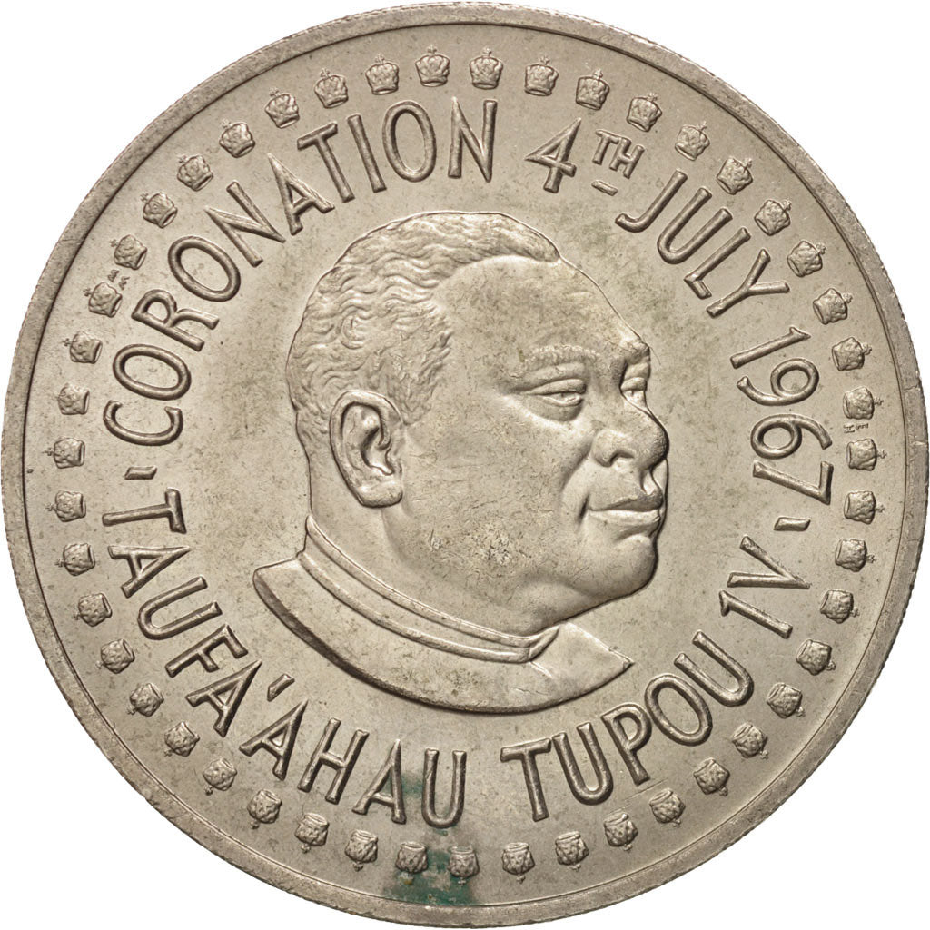 Tonga, King Taufa'ahau Tupou IV, 50 Seniti, 1967, AU(55-58)