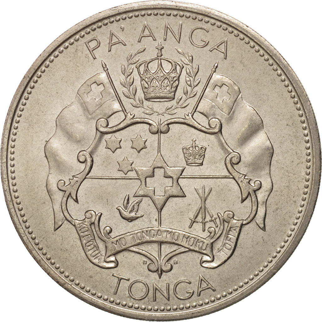 Tonga, King Taufa'ahau Tupou IV, 50 Seniti, 1967, AU(55-58)