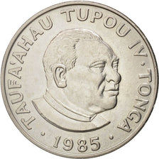 Tonga, King Taufa'ahau Tupou IV, Pa'anga, 1985, SPL-, Rame-nichel ricoperto i...