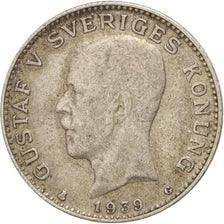 Sweden, Gustaf V, Krona, 1939, Stockholm, EF(40-45), Silver, KM:786.2