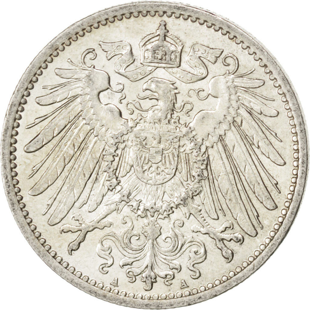 Coin, GERMANY - EMPIRE, Wilhelm II, Mark, 1908, Berlin, MS(60-62), Silver, KM:14