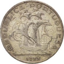 Coin, Portugal, 10 Escudos, 1955, Lisbon, EF(40-45), Silver, KM:586