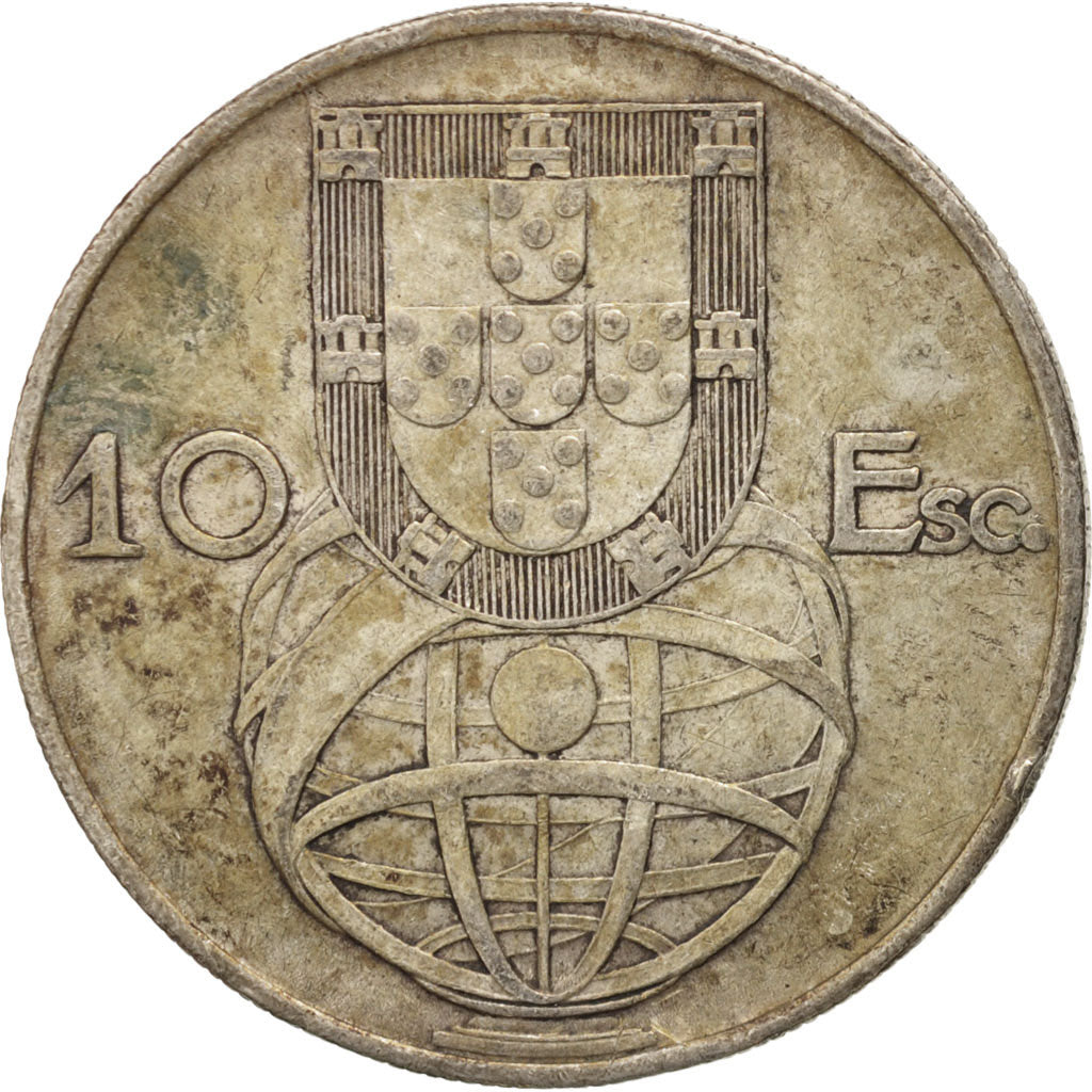 Coin, Portugal, 10 Escudos, 1955, Lisbon, EF(40-45), Silver, KM:586