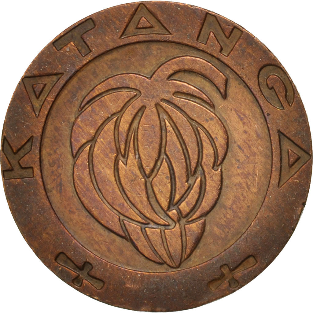 Katanga, Franc, 1961, AU(55-58), Bronze, KM:1