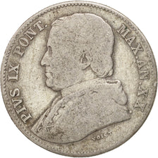 Monnaie, États italiens, PAPAL STATES, Pius IX, 20 Baiocchi, 1865, Roma, TB