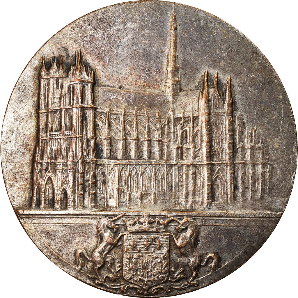 France, Médaille, Offert par la Ville d'Amiens, 1951, TTB, Silvered bronze