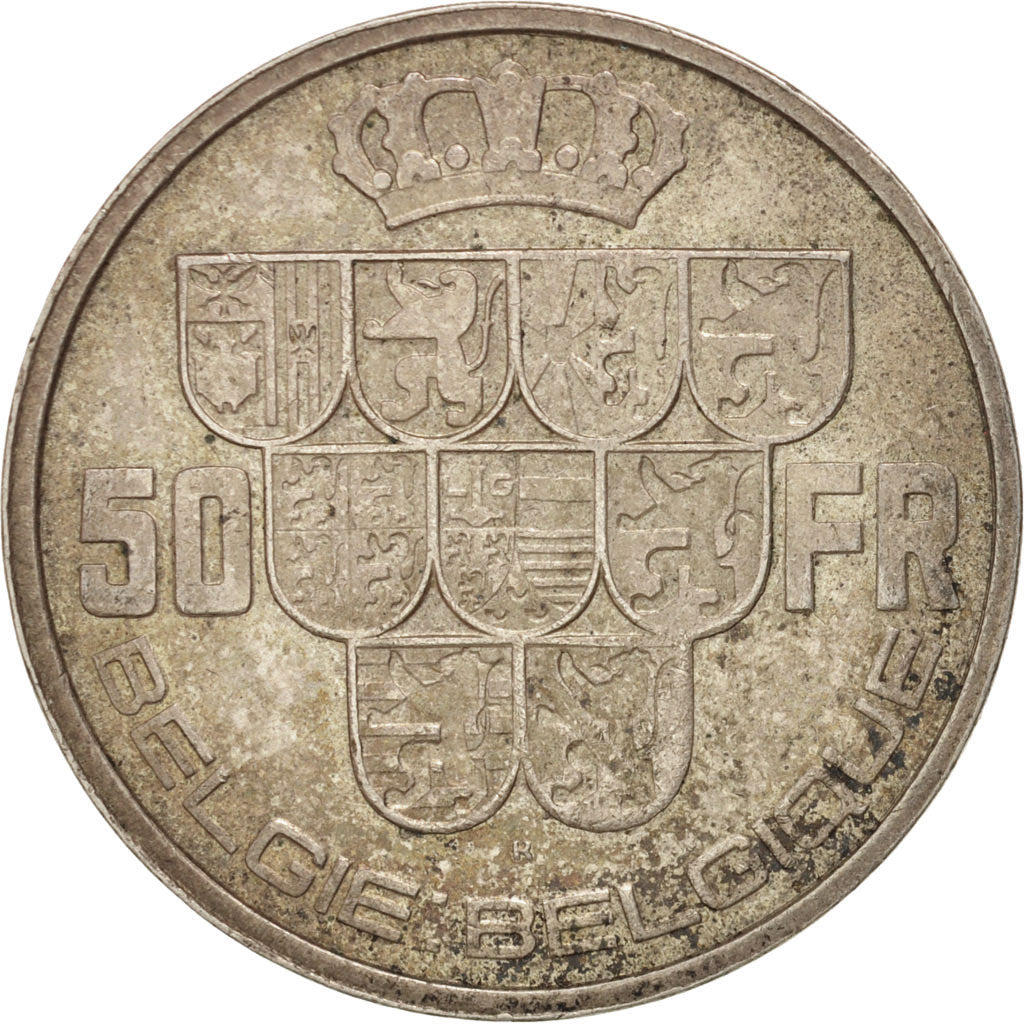 Coin, Belgium, 50 Francs, 50 Frank, 1939, EF(40-45), Silver, KM:121