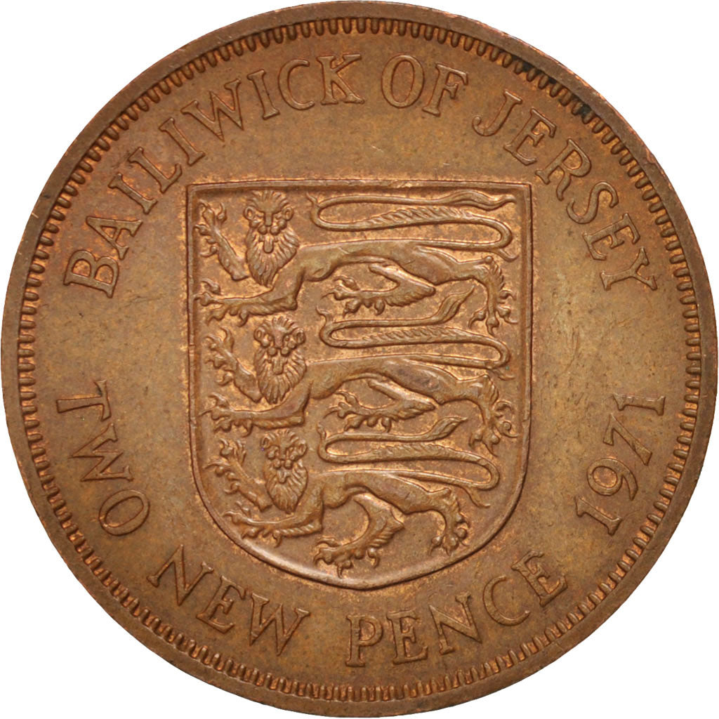 Moneta, Jersey, Elizabeth II, 2 New Pence, 1971, SPL-, Bronzo, KM:31