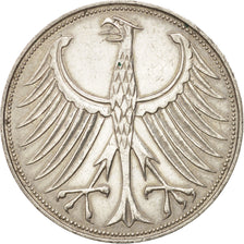 GERMANY - FEDERAL REPUBLIC, 5 Mark, 1965, AU(50-53), Silver