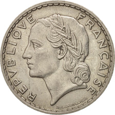 Moneta, Francia, Lavrillier, 5 Francs, 1933, Paris, BB+, Nichel, KM:888, Le