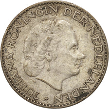 Niederlande, Juliana, Gulden, 1956, EF(40-45), Silver, KM:184