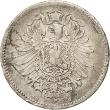 GERMANY - EMPIRE, Wilhelm I, Mark, 1885, Karlsruhe, VF(30-35), Silver, KM:7