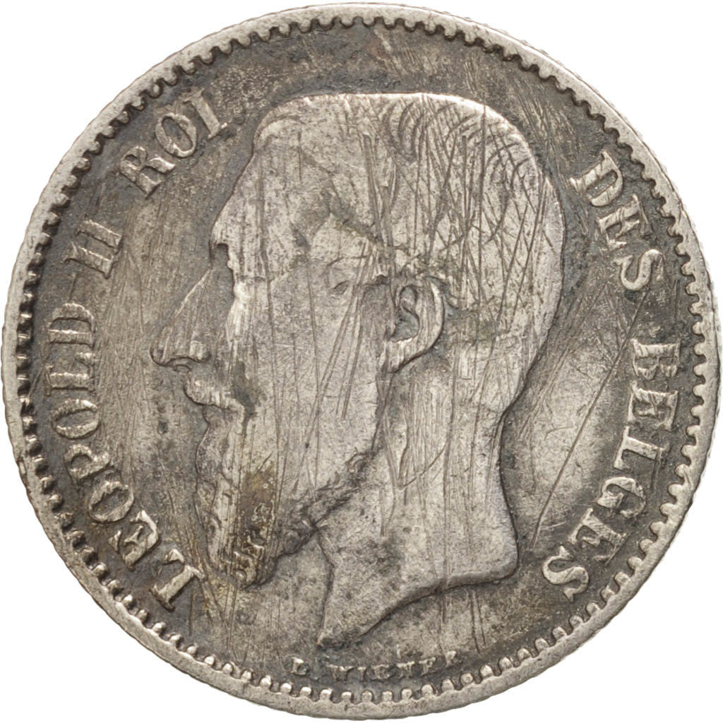 Belgium, Leopold II, Franc, 1886, F(12-15), Silver, KM:28.2