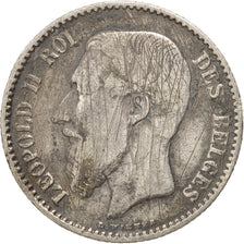 Belgium, Leopold II, Franc, 1886, F(12-15), Silver, KM:28.2