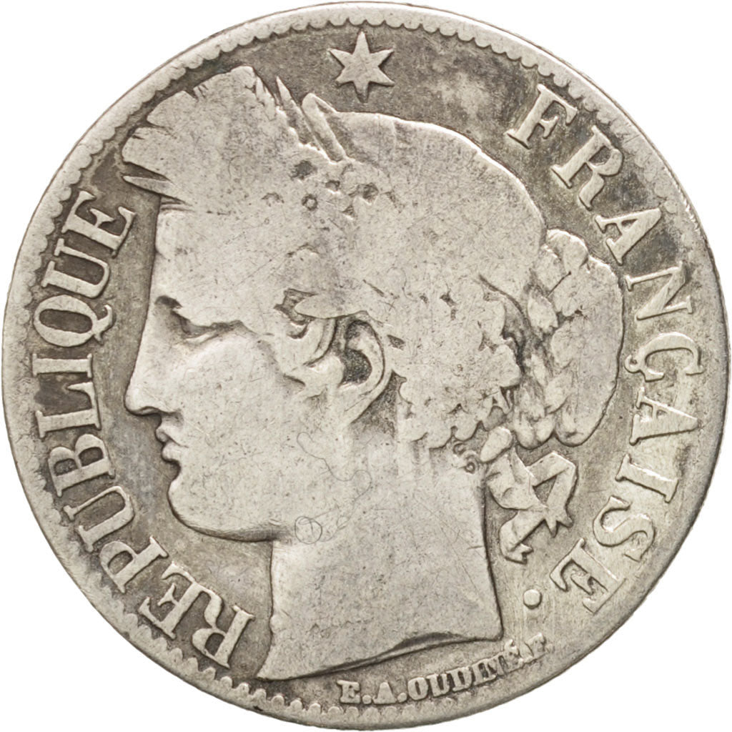 Francia, Cérès, Franc, 1871, Paris, B+, Argento, KM:822.1, Gadoury:465