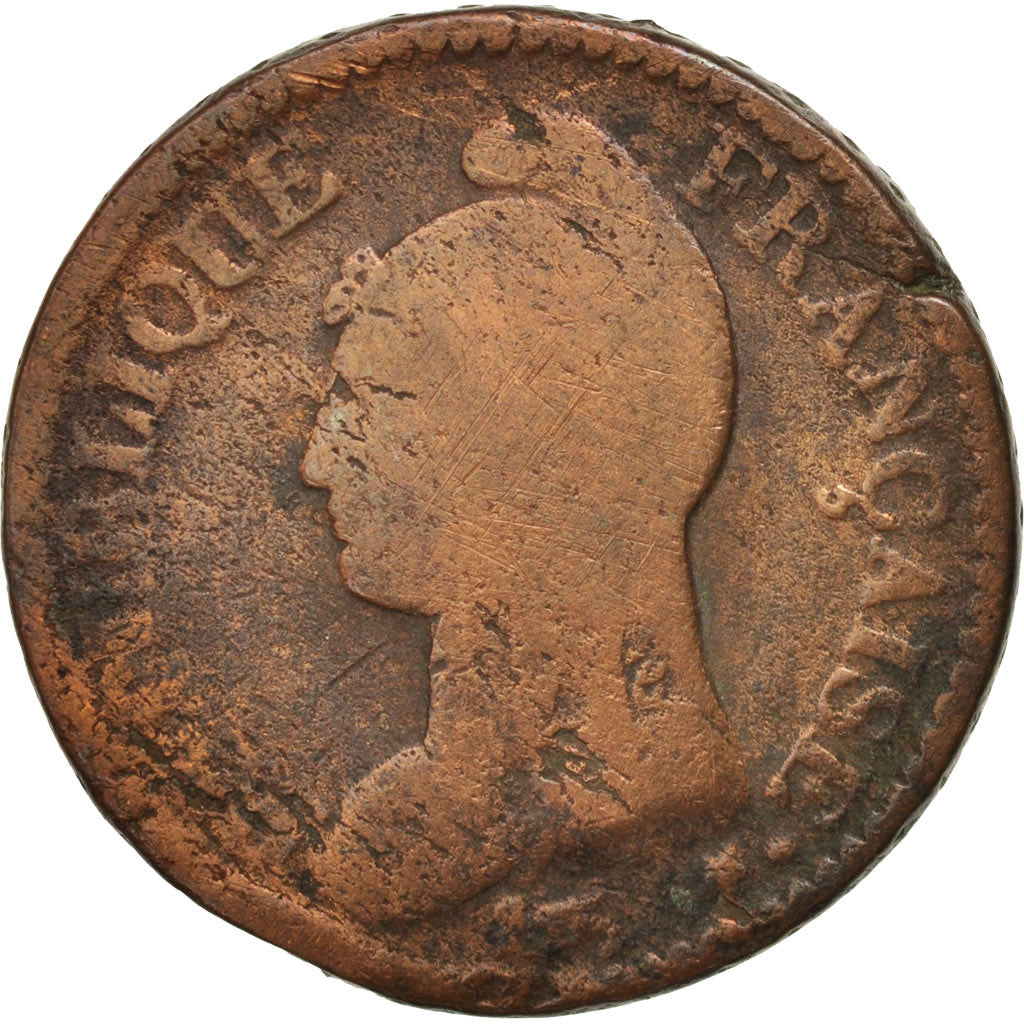 France, Decime, Metz, G(4-6), Bronze, Gadoury:185