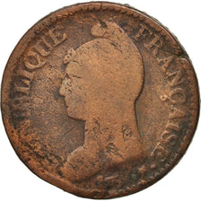 France, Decime, Metz, G(4-6), Bronze, Gadoury:185