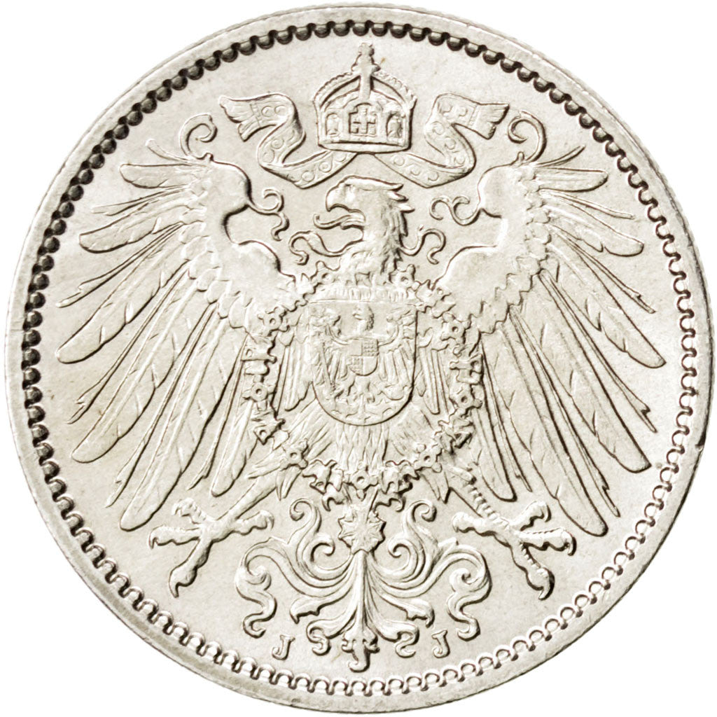 Coin, GERMANY - EMPIRE, Wilhelm II, Mark, 1915, Hambourg, MS(63), Silver, KM:14