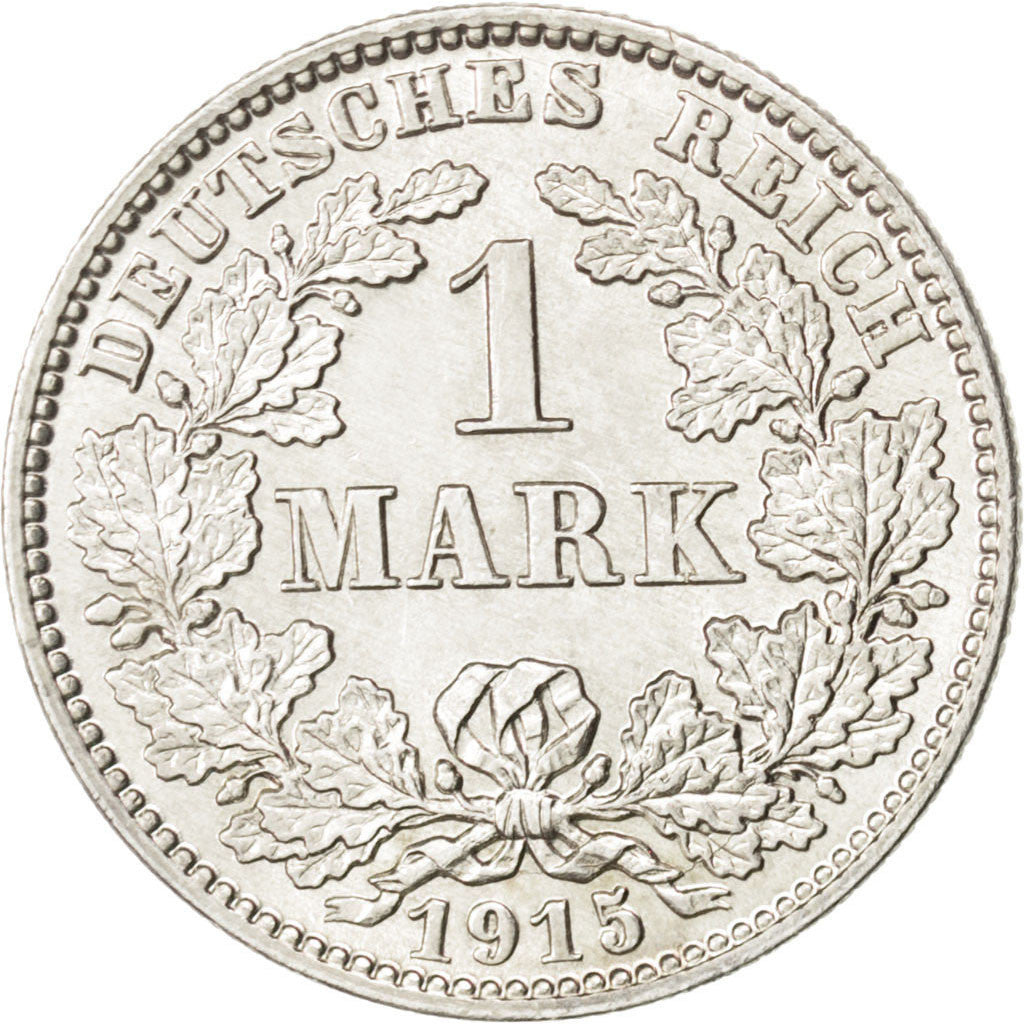 Coin, GERMANY - EMPIRE, Wilhelm II, Mark, 1915, Hambourg, MS(63), Silver, KM:14