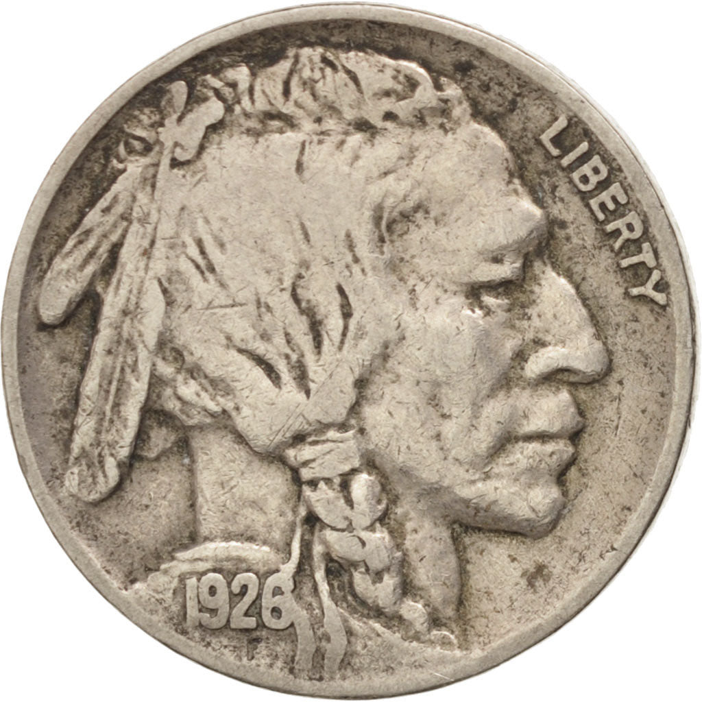 United States, Buffalo Nickel, 5 Cents, 1926, U.S. Mint, Philadelphia