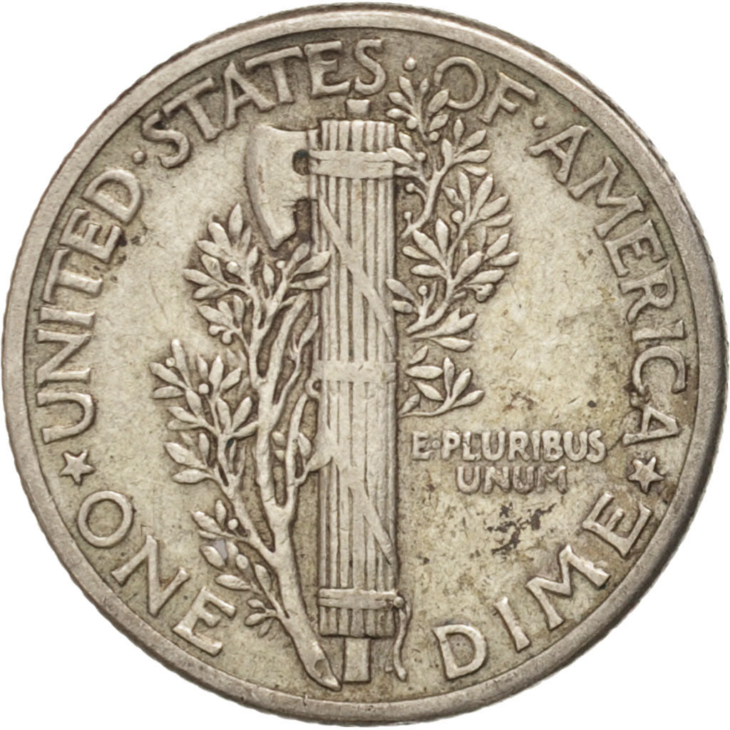 United States, Mercury Dime, Dime, 1939, U.S. Mint, Philadelphia, EF(40-45)