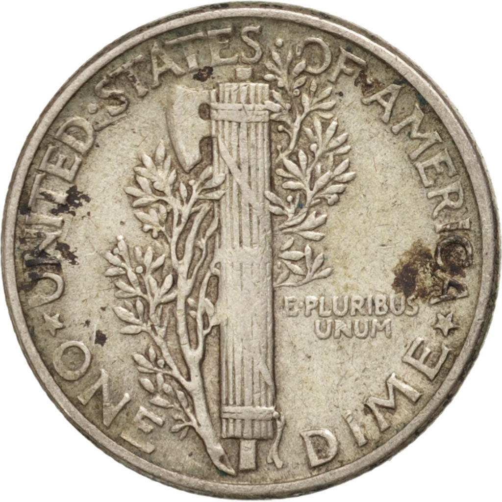 United States, Mercury Dime, Dime, 1945, U.S. Mint, Philadelphia, EF(40-45)