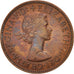 Coin, Great Britain, Elizabeth II, 1/2 Penny, 1962, MS(60-62), Bronze, KM:896