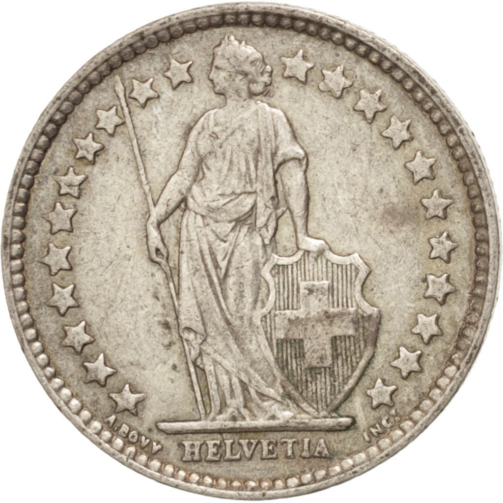 Coin, Switzerland, 1/2 Franc, 1943, Bern, AU(50-53), Silver, KM:23