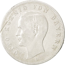 Coin, German States, BAVARIA, Otto, 2 Mark, 1893, Munich, VF(30-35), Silver