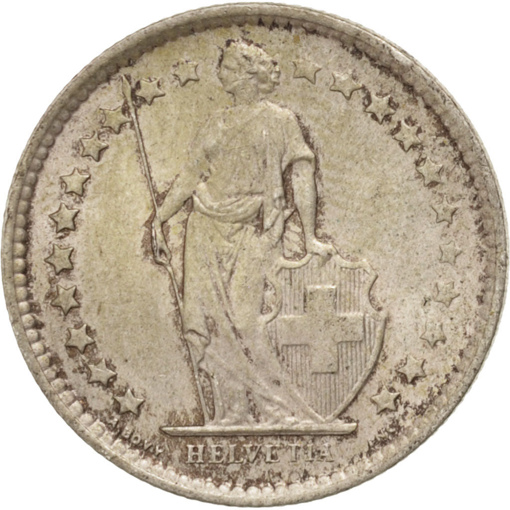 Coin, Switzerland, 1/2 Franc, 1962, Bern, MS(60-62), Silver, KM:23