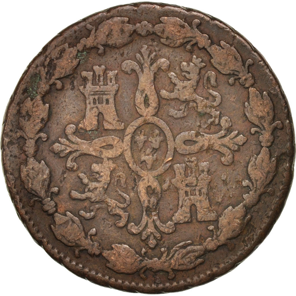 Spain, Charles IV, 8 Maravedis, 1795, Segovia, VF(30-35), Copper, KM:428