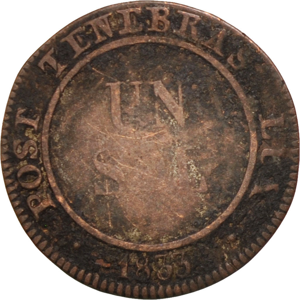 SWISS CANTONS, GENEVA, Sol, 1833, Genève, VF(30-35), Billon, KM:120
