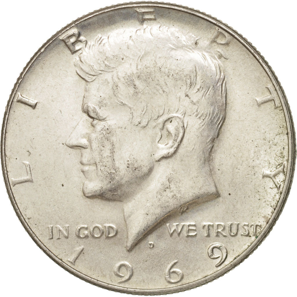 Coin, United States, Kennedy Half Dollar, Half Dollar, 1969, U.S. Mint, Denver