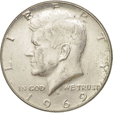 Coin, United States, Kennedy Half Dollar, Half Dollar, 1969, U.S. Mint, Denver
