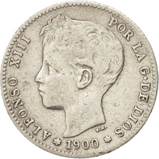 Coin, Spain, Alfonso XIII, Peseta, 1900, Madrid, VF(30-35), Silver, KM:706