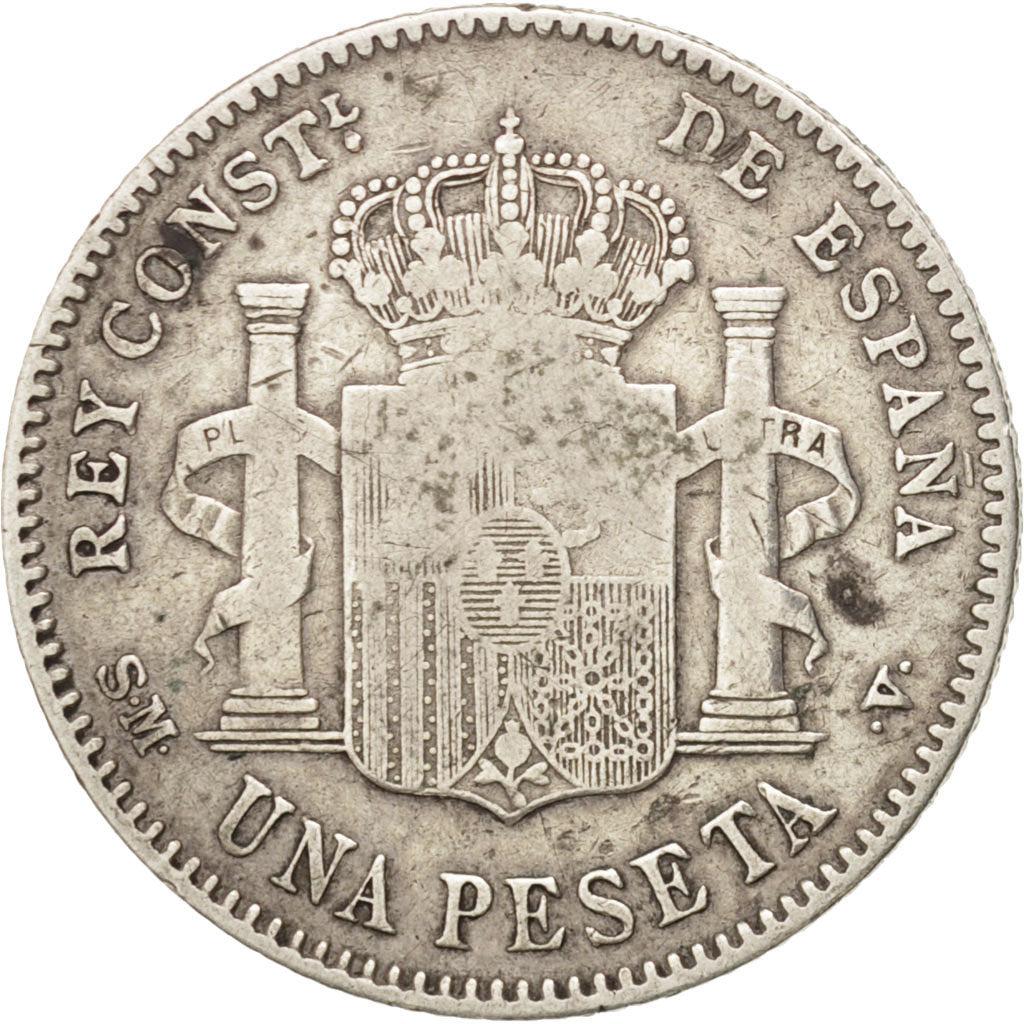 Coin, Spain, Alfonso XIII, Peseta, 1900, Madrid, VF(30-35), Silver, KM:706
