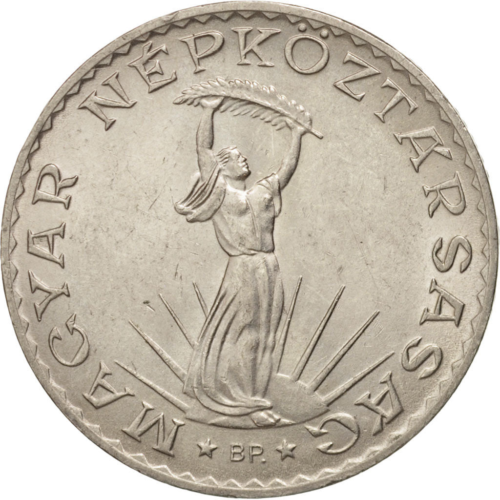 Coin, Hungary, 10 Forint, 1977, AU(50-53), Nickel, KM:595