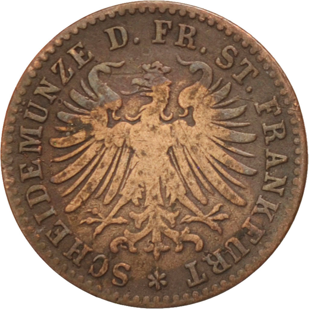 Coin, German States, FRANKFURT AM MAIN, Kreuzer, 1862, Frankfurt, EF(40-45)