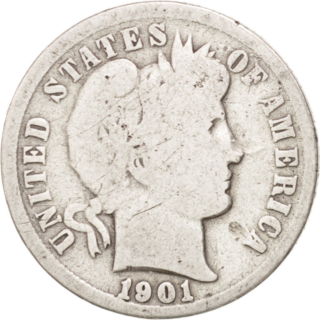 Stati Uniti, Barber Dime, Dime, 1901, U.S. Mint, Philadelphia, MB, Argento, K...