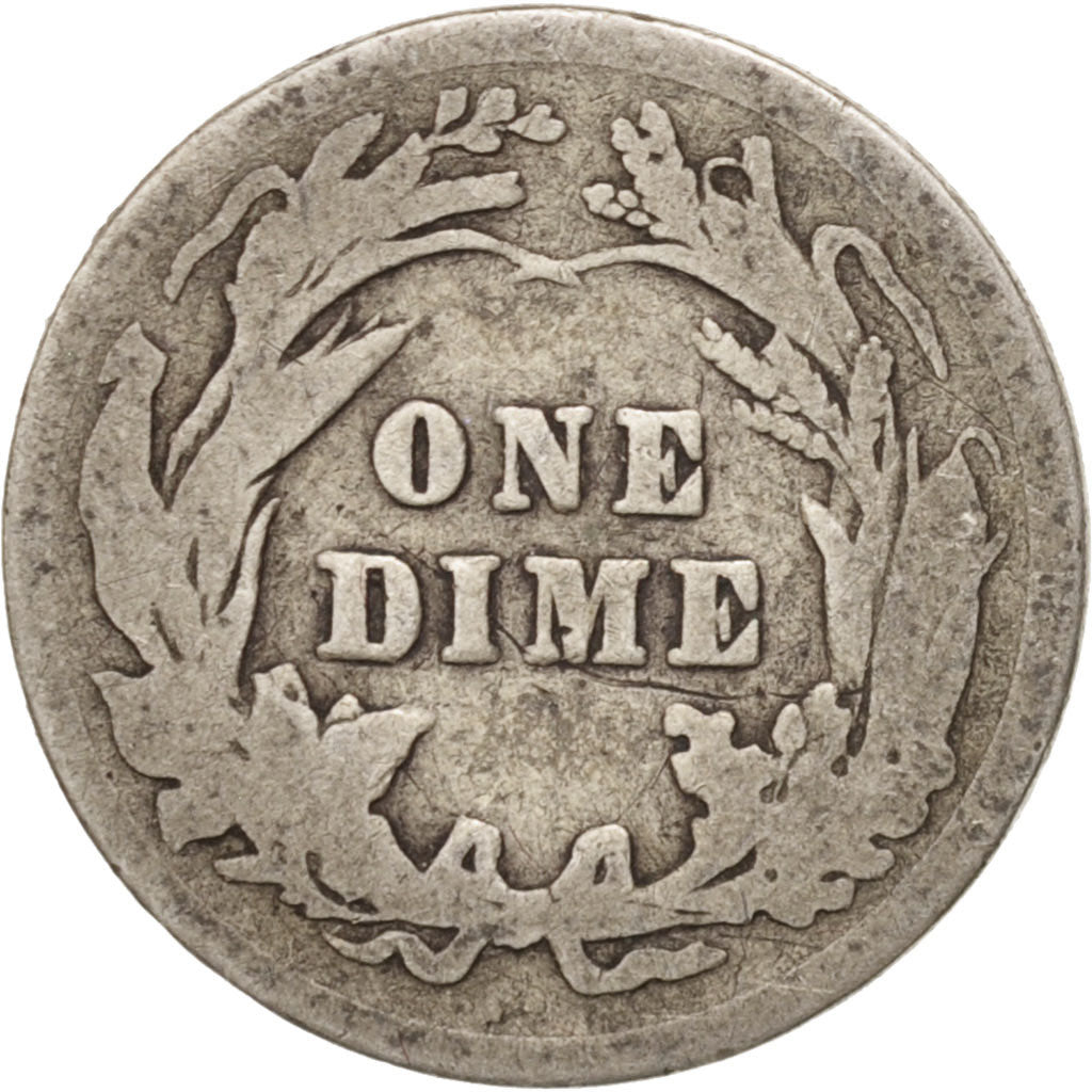 Coin, United States, Barber Dime, Dime, 1904, U.S. Mint, Philadelphia, G(4-6)