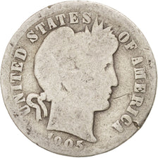 United States, Barber Dime, Dime, 1905, U.S. Mint, Philadelphia, G(4-6), Silv.er